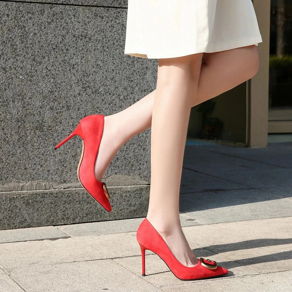 New fashion 9 cm stilettos ladies big size pumps high quality elegant women office shoes high heels