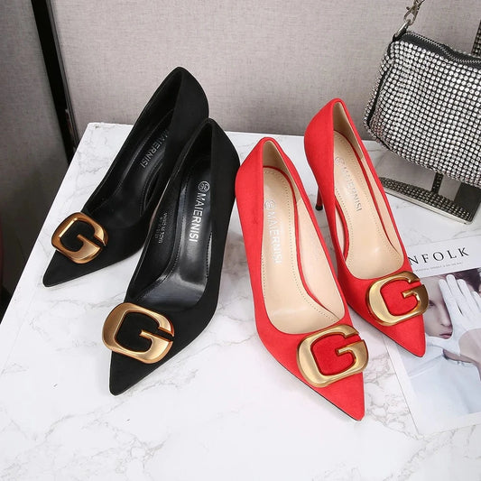 New fashion 9 cm stilettos ladies big size pumps high quality elegant women office shoes high heels