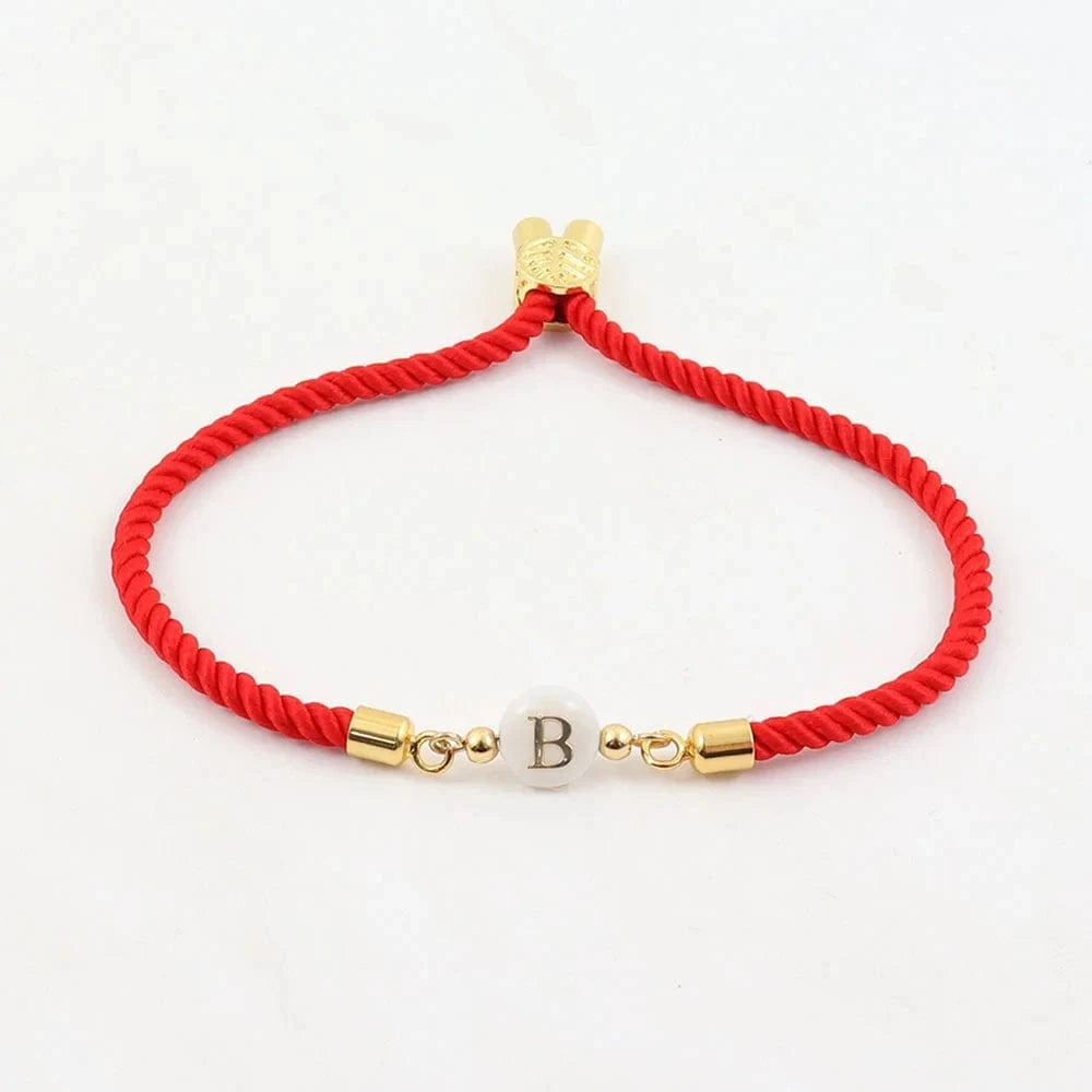 New Fashion A-Z Initial Letter Bracelet Women Handmade Adjustable Rope Charm Bracelet For Women Jewelry Gift