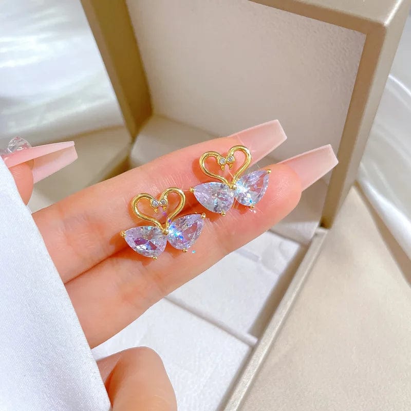 New Fashion Custom Moissanite Wedding Luxury  Jewelry Sets Diamond Chain Necklace Earring Jewelry Set