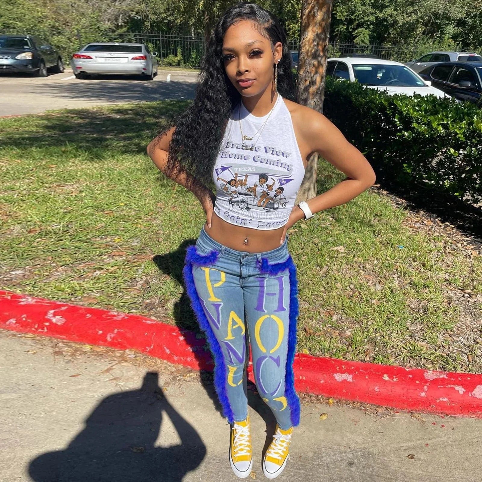 New Fashion Feather Jeans Pant Buttons Good Stretch Casual Pants Wom Jeans Long pant for Women Fringe Jeans Women Denim