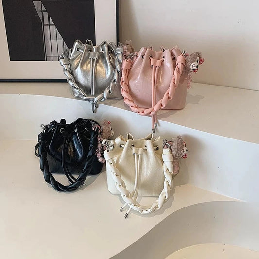 New Fashion Handbags 2024 Light Lady Bucket Bags Lady Design Purses For Women
