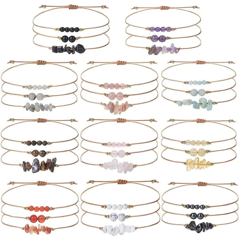 New Fashion Irregular Crystal Bead Bracelet Creative And Versatile Copper Bead Bracelet Women's Handwoven Bracelets
