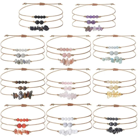 New Fashion Irregular Crystal Bead Bracelet Creative And Versatile Copper Bead Bracelet Women's Handwoven Bracelets