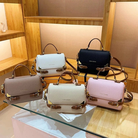 New Fashion Lock Purses And Handbag PU Leather Shoulder Bags Women Handbags Pink Ladies Hand Bags