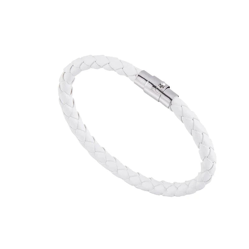 new fashion magnet clasp Charm Stainless Steel Jewelry Braided woman  mens   PU Bracelet