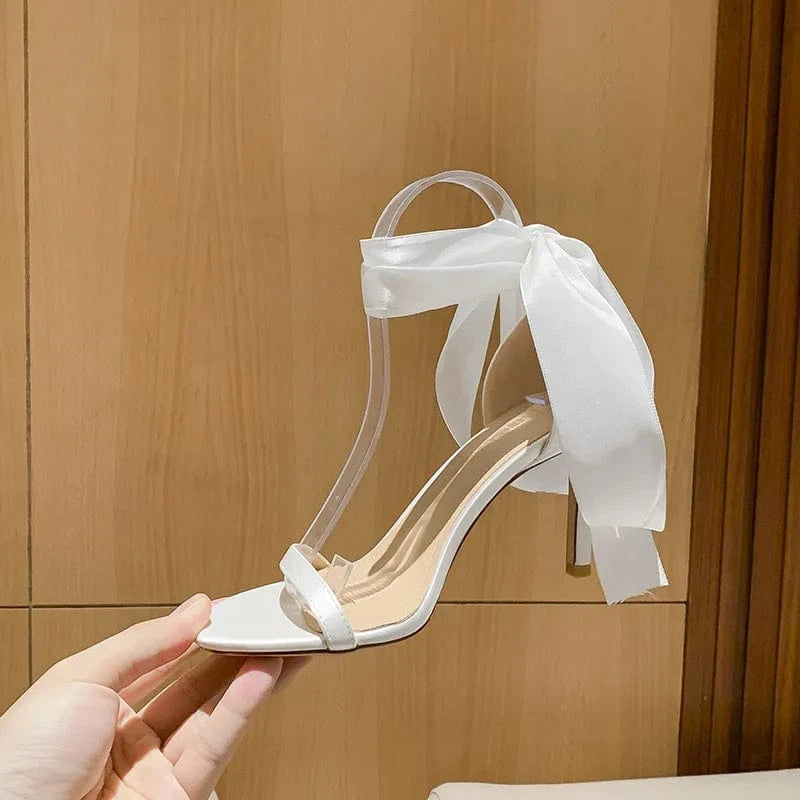 New Female Summer Autumn High Heels Stilettos Women Round-toe T-strap Sandals Sexy Party Banquet Ladies Dress Shoes