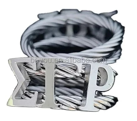 New Greek Sorority Alphabet Ring Stainless Steel Fashion Glossy Fade Resistant Personalized Party Organization Symbol Jewelry