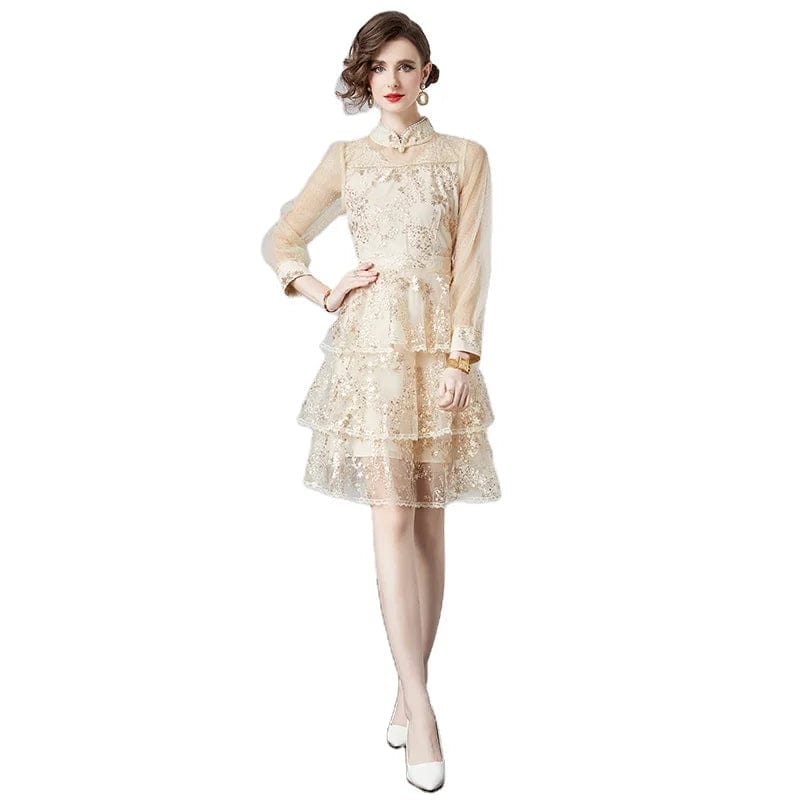 New Heavy Industry Sequin High end Elegance Dress for Women SR6892098