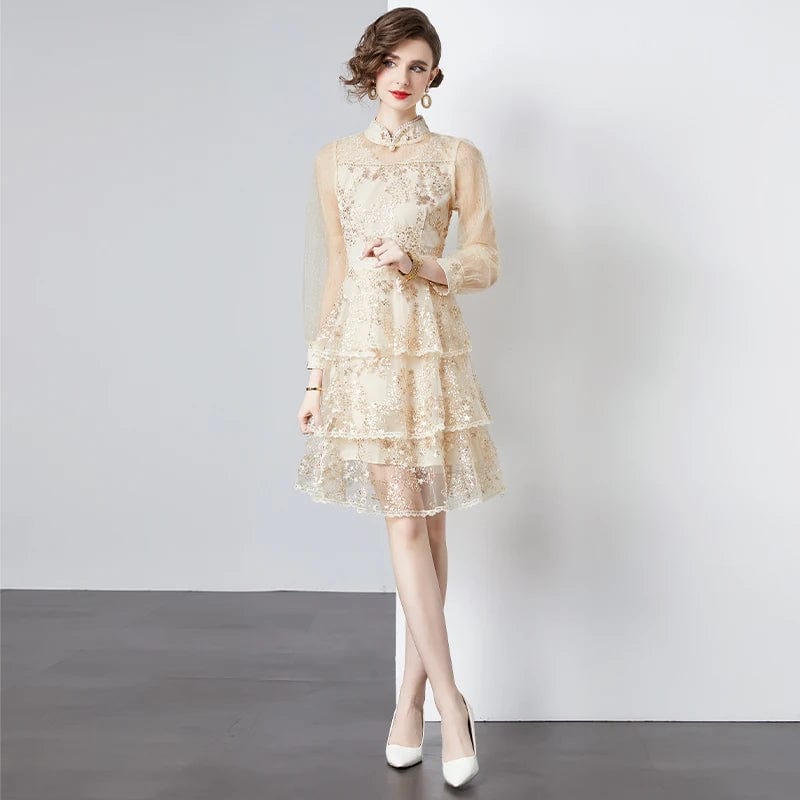 New Heavy Industry Sequin High end Elegance Dress for Women SR6892098