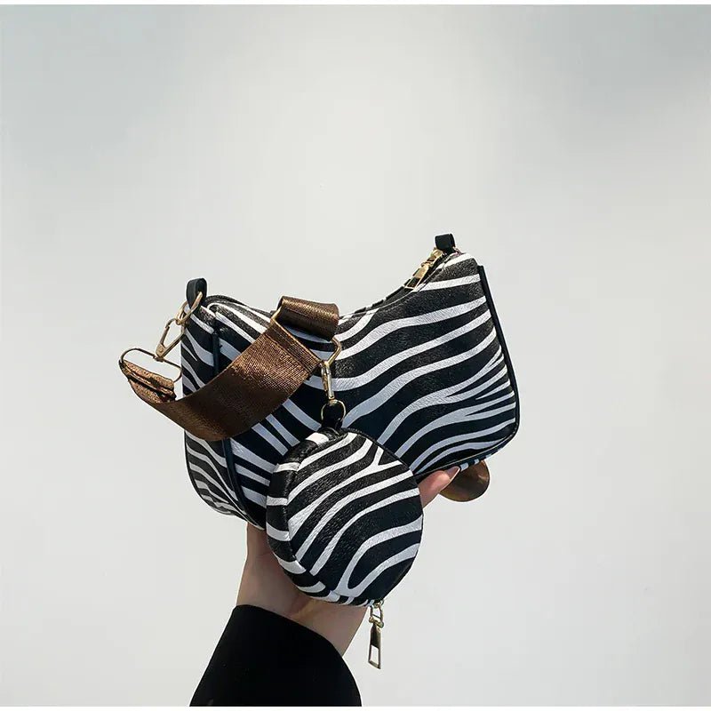 New Leopard Print Bag Fashion Cow Pattern Drawstring Bucket Bag Texture Brand Design Crossbody Bag Lady Versatile Storage Bag - SN Wigs & More