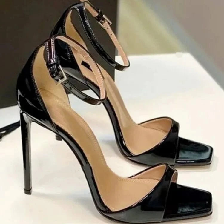 New  Luxury Shoes Women Sandals Roman Ladies Sandals Square Toe Stiletto Fashion Sandals Red Bottom High Heels