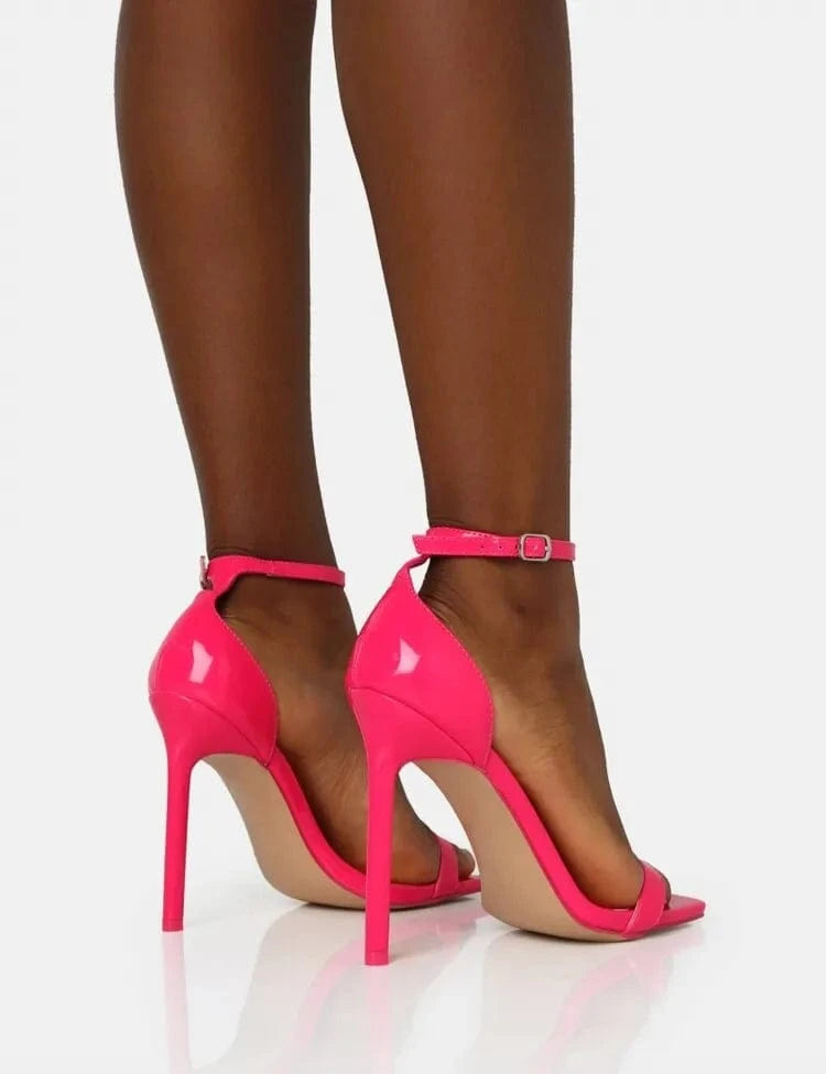 New  Luxury Shoes Women Sandals Roman Ladies Sandals Square Toe Stiletto Fashion Sandals Red Bottom High Heels