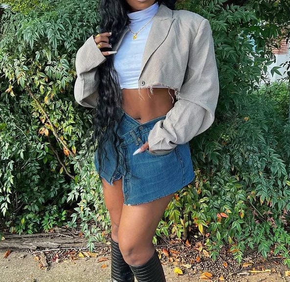 New Product Ideas 2024 Irregular Button Jean Skirt Sexy Women's Mini Skirt Trendy Washed Denim Skirt For Ladies
