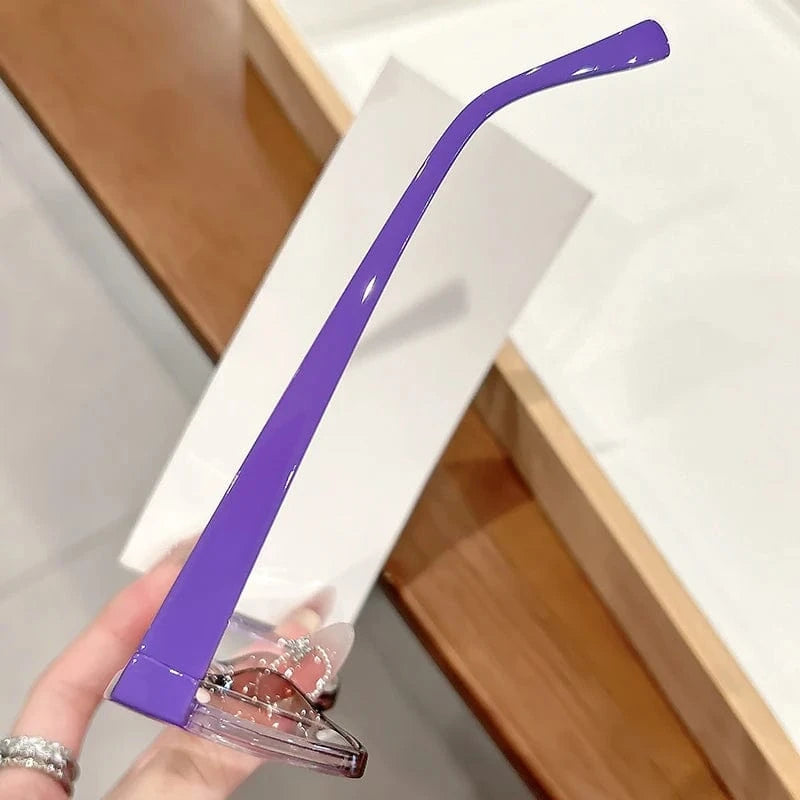 New retro classic square-framed reading glasses with gradient color matching, trendy and fashionable reading glasses