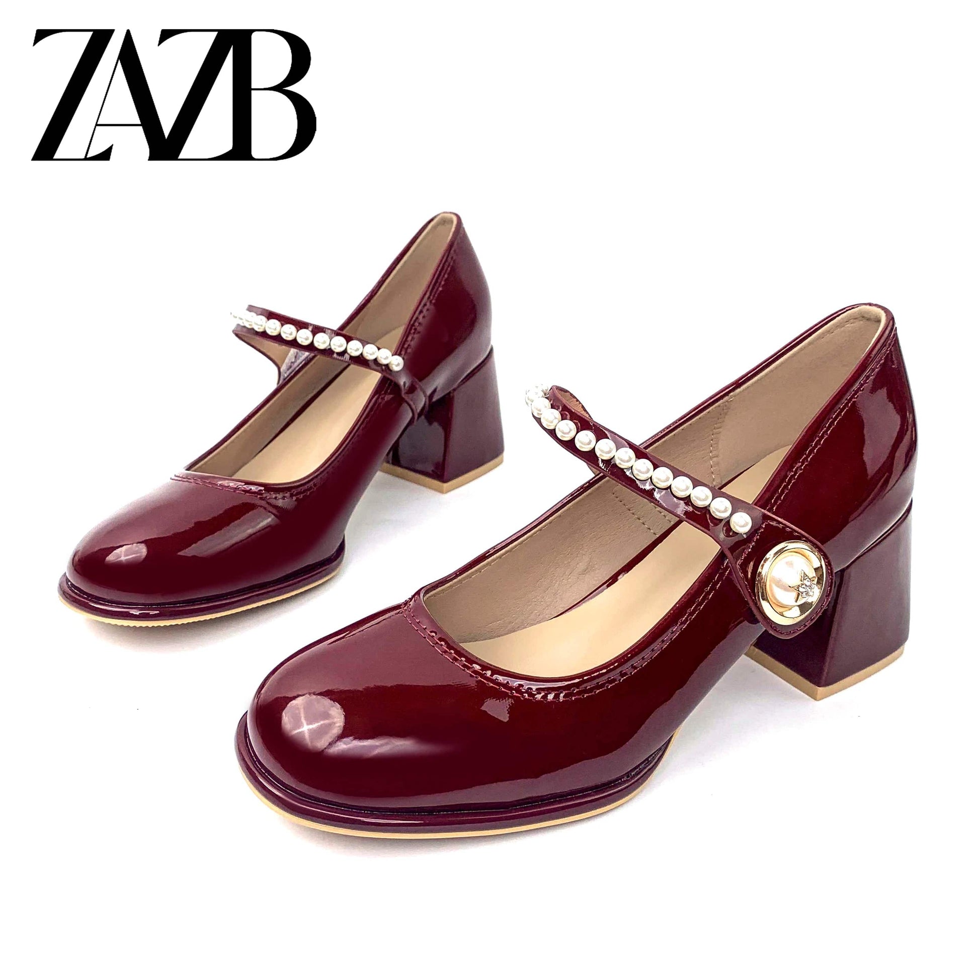 New Round head dress formal Women's Thick heel shoes Mary Jane ladies loafers British style Thick bottom leather shoes