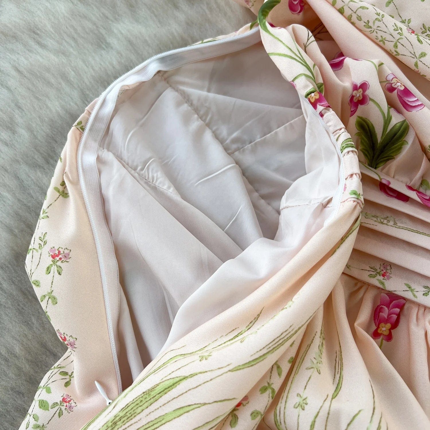 New Royal Sister Style Celebrity Slimming Big Swing Long Dress Exquisite Print Dress