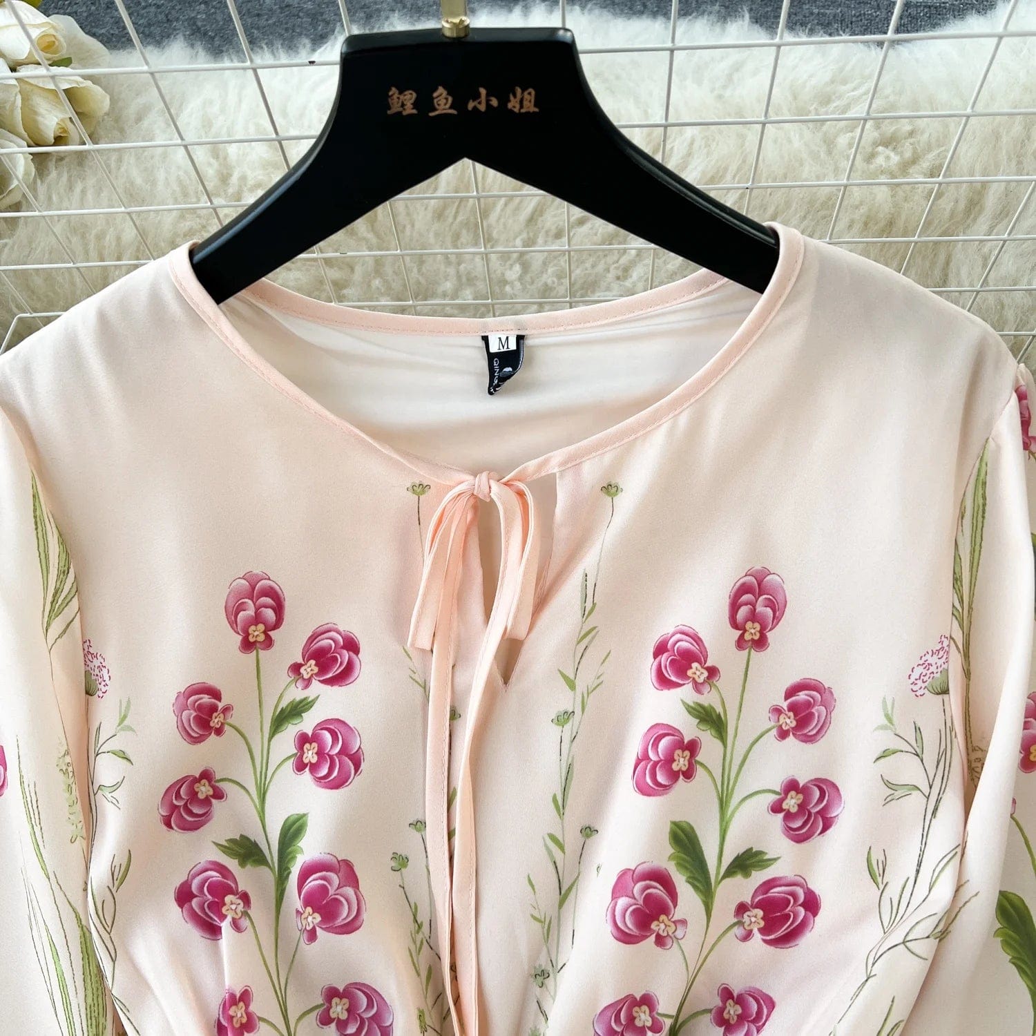 New Royal Sister Style Celebrity Slimming Big Swing Long Dress Exquisite Print Dress