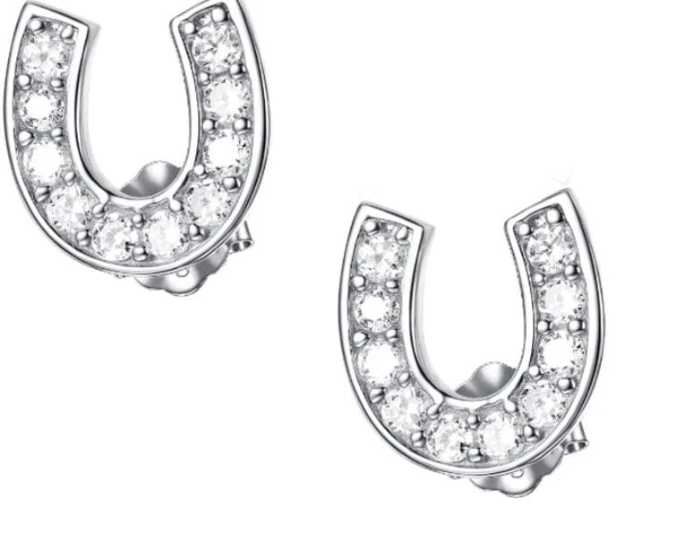 New s925 sterling silver earrings U Shape Luck Equestrian earrings exquisite High Quality stud earrings