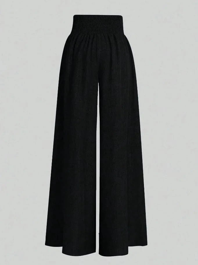 New Spring And Summer Women's Solid Color High Waist Slimming Wide Leg Pants 2025 Female Fashion Clothing Pantalones De Mujer