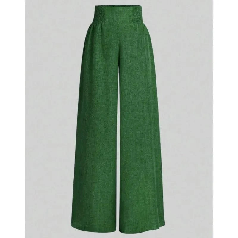 New Spring And Summer Women's Solid Color High Waist Slimming Wide Leg Pants 2025 Female Fashion Clothing Pantalones De Mujer