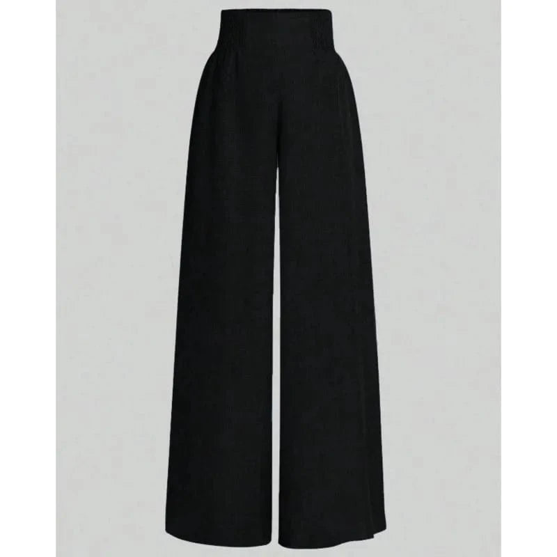 New Spring And Summer Women's Solid Color High Waist Slimming Wide Leg Pants 2025 Female Fashion Clothing Pantalones De Mujer