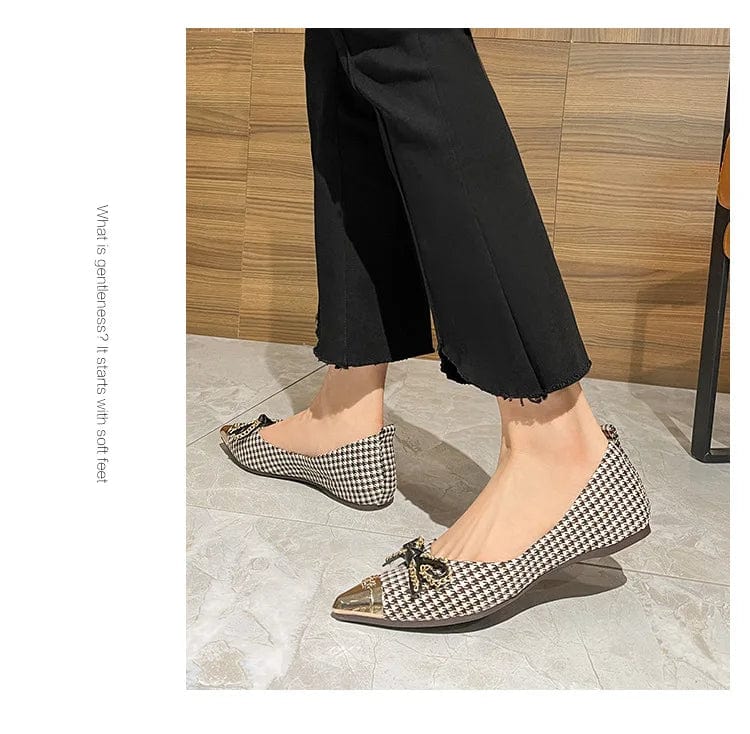 New Spring Summer Women Flats Pointed-toe Bowknot Shallow Ladies Low Heels Office Banquet Dress Loafers Female