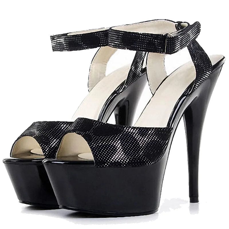 New Stiletto High Heels 6 inch ultra high heels platform dance shoes summer leaky toe strippers women's sandals