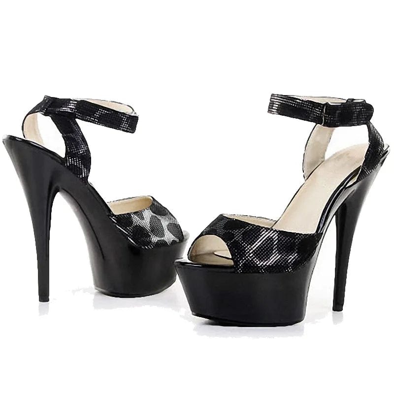 New Stiletto High Heels 6 inch ultra high heels platform dance shoes summer leaky toe strippers women's sandals