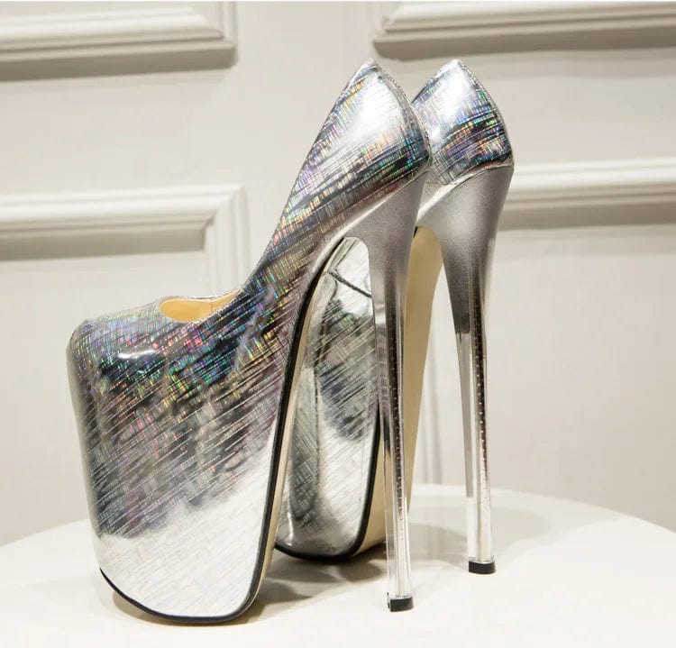 New Style 22 CM Sexy Nightclub Super High Heels Rainbow Big Size Platform Shoes Female Pumps Women Shoes