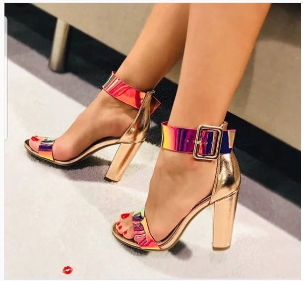 New style Sexy Female Girl Roman high heel ankle sandals sexy night club Ladies shoes high heels chunky heel sandals