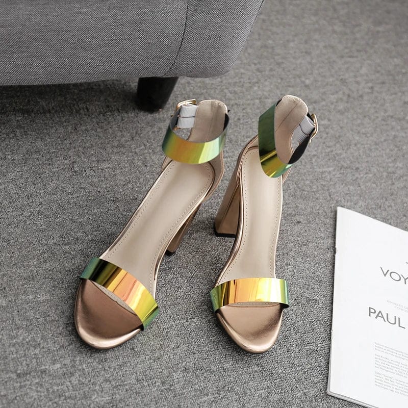 New style Sexy Female Girl Roman high heel ankle sandals sexy night club Ladies shoes high heels chunky heel sandals