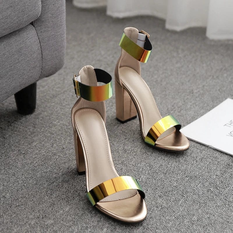 New style Sexy Female Girl Roman high heel ankle sandals sexy night club Ladies shoes high heels chunky heel sandals