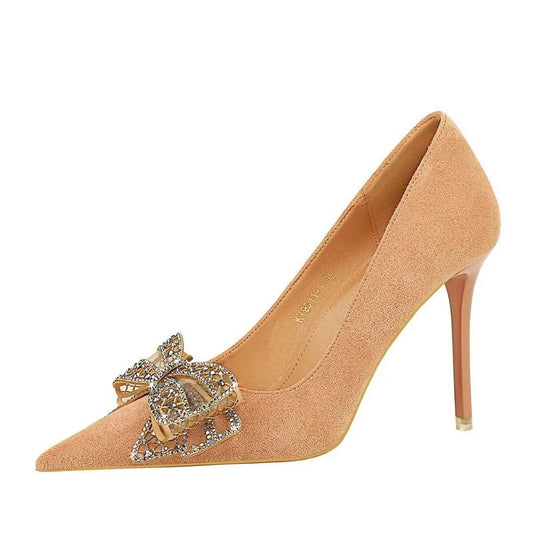 New Style Sexy Talons Fashion Flower Rhinestone Stiletto Shoes Sandals Summer Pointed Toe Women's High Heels