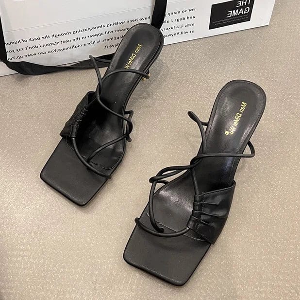 New Summer Gold Slippers Women High Heels Slide Female Clip Toe Sandal Party Dress Shoes Vacation Flip Flops Sandalia Mujer