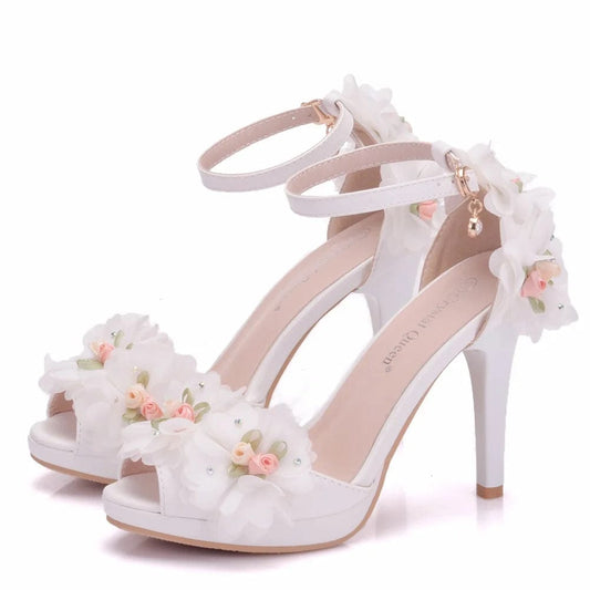 New Summer Stilettos Ladies High Heel Fish-mouth Women Platform Shoes Sandals Female Leisure Wedding Shoes