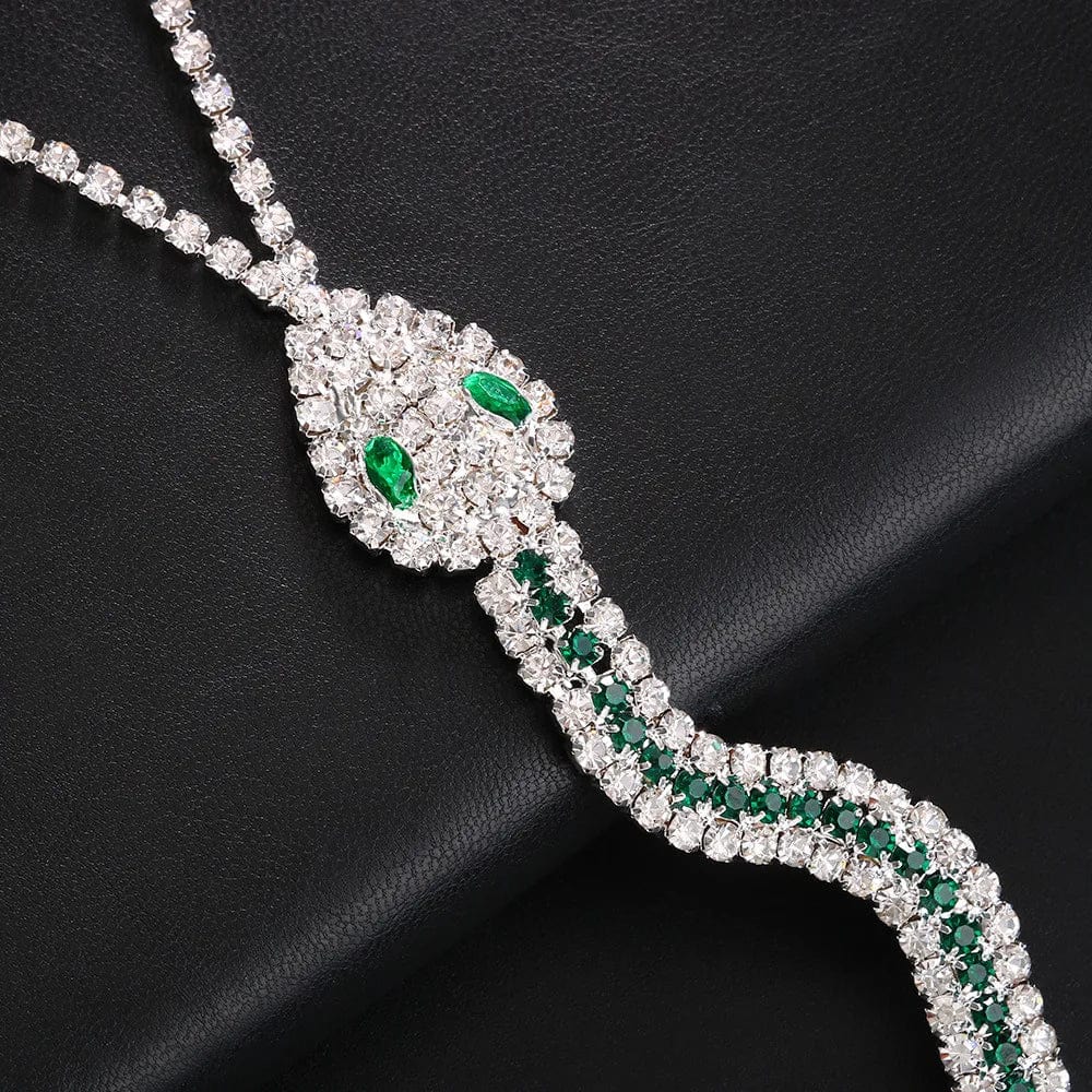 New Trendy Crystal Long Snake Bra Chain Neck Waist Chain Sexy Animal Chest Chain 2022 Body Jewelry
