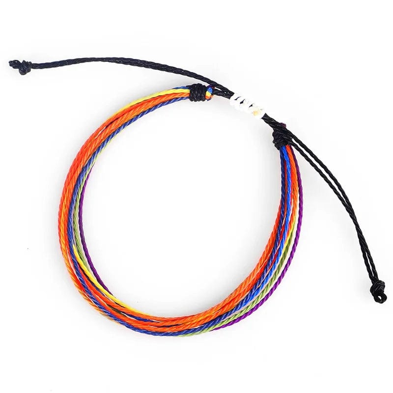 New Trendy Waxed Thread For Bracelets Creative Woven Bracelets Colorful Mixed Color Fresh Women's Adjustable Jewelry