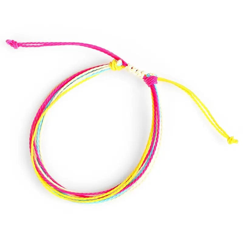 New Trendy Waxed Thread For Bracelets Creative Woven Bracelets Colorful Mixed Color Fresh Women's Adjustable Jewelry