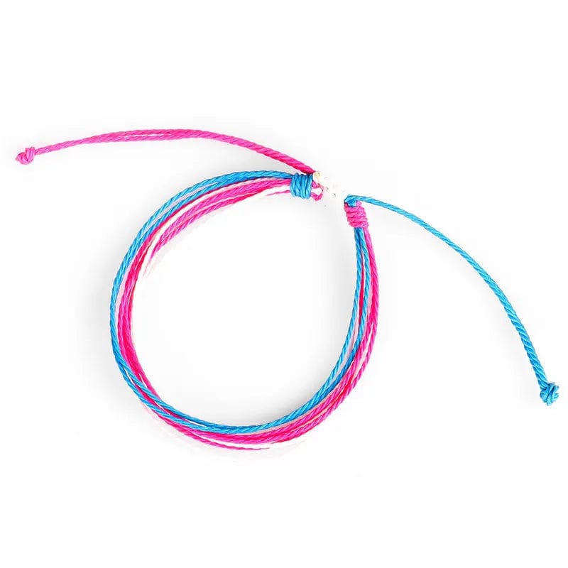 New Trendy Waxed Thread For Bracelets Creative Woven Bracelets Colorful Mixed Color Fresh Women's Adjustable Jewelry