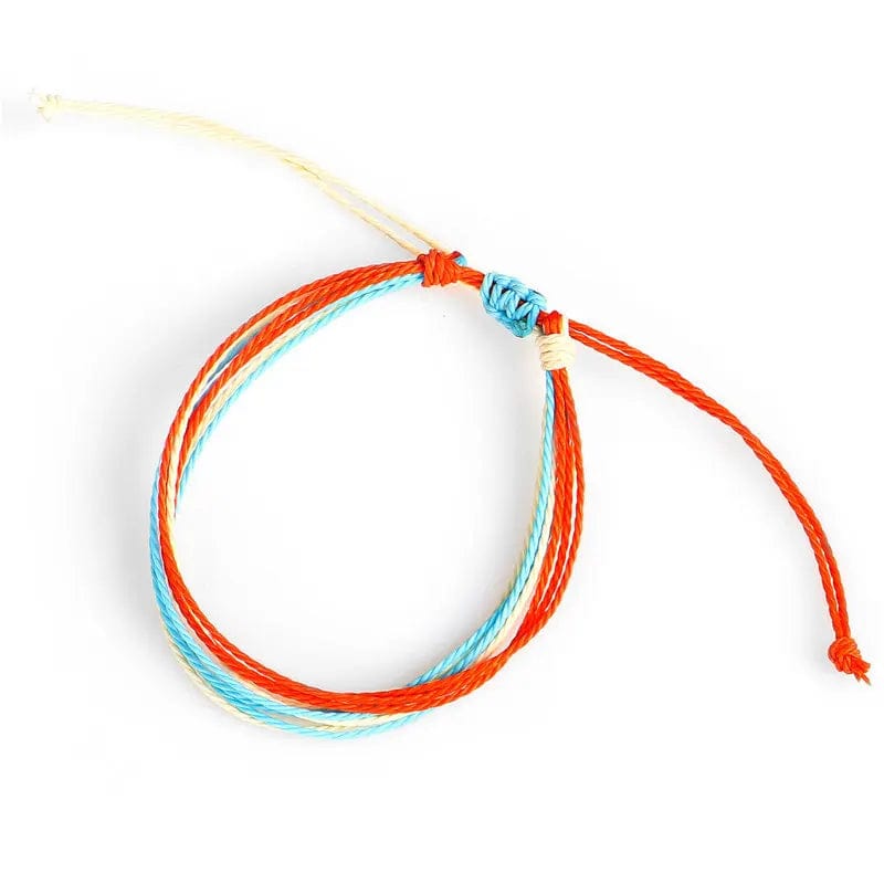 New Trendy Waxed Thread For Bracelets Creative Woven Bracelets Colorful Mixed Color Fresh Women's Adjustable Jewelry