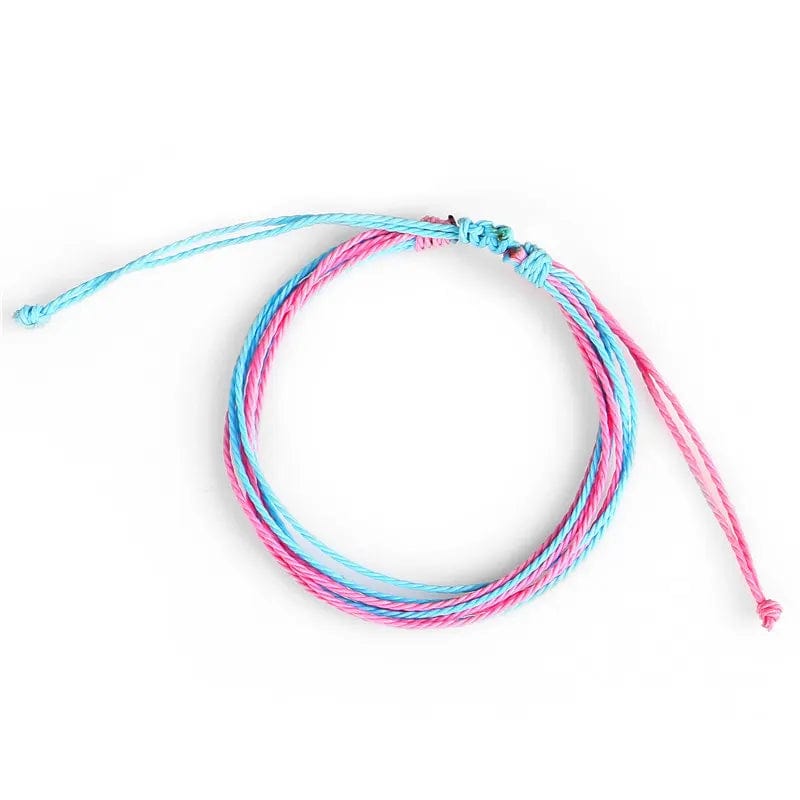 New Trendy Waxed Thread For Bracelets Creative Woven Bracelets Colorful Mixed Color Fresh Women's Adjustable Jewelry