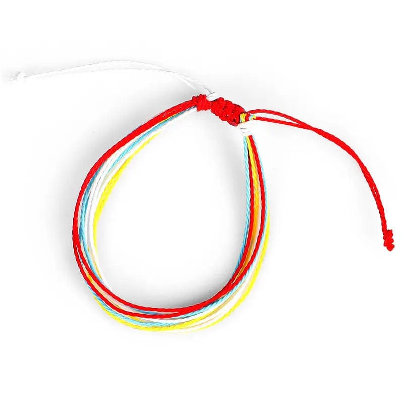 New Trendy Waxed Thread For Bracelets Creative Woven Bracelets Colorful Mixed Color Fresh Women's Adjustable Jewelry