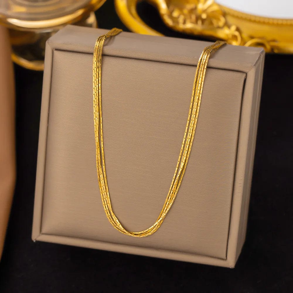 NEW Vintage Gold Cuban Chain Multilayer Overlay Stainless Steel Necklace Butterfly Coin Pendant Pearl Tassel For Women Necklace