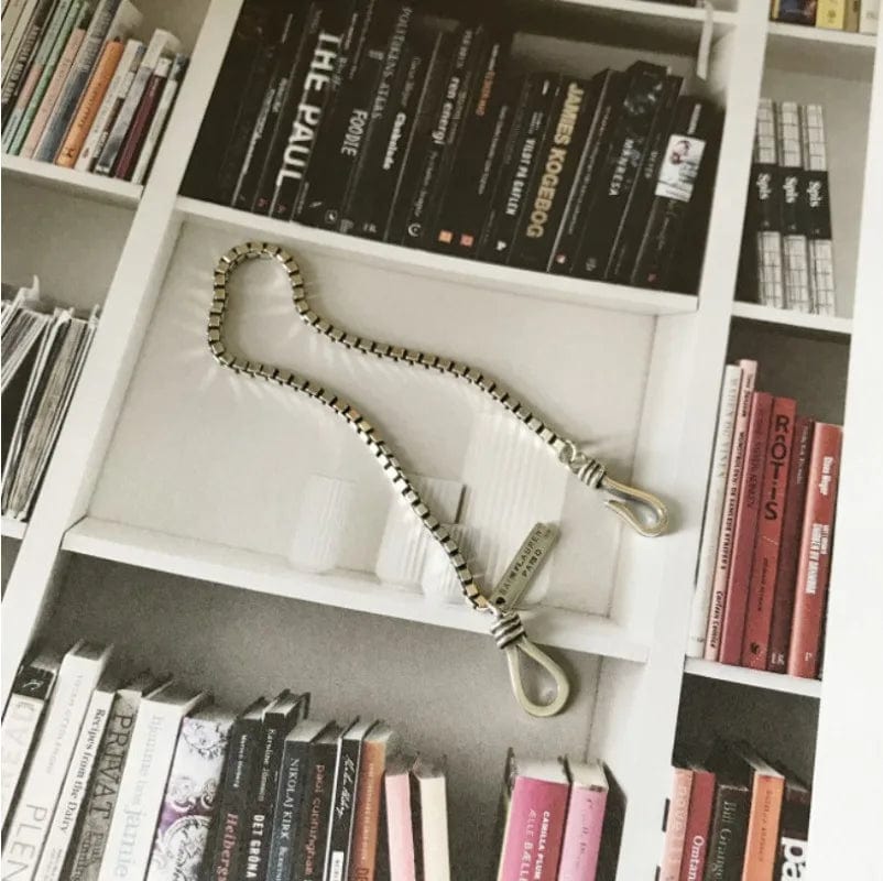 New Vintage S925 Sterling Silver  Bracelet Minimalist Box Chain Bracelet Canonical Hook Bracelet