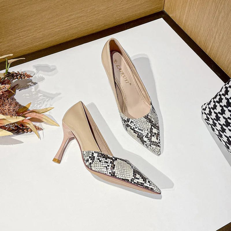 New Women Summer Autumn High Heel Pumps Female Serpentine Pointed-toe Shallow Stilettos Sexy Party Ladies Dress Shoes
