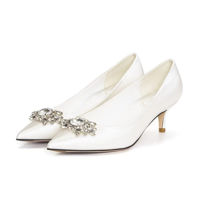 New Women Wedding Elegant Stilettos Shoes Sexy Pointed-toe Rhinestone Female Pumps Spring Autumn Ladies Heeled Sandals