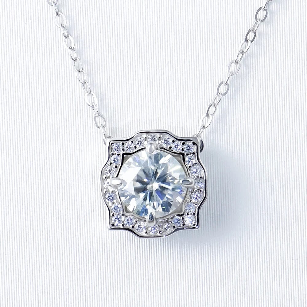 Newest 925 Silver Fine Jewelry Pendants Charms 2 carat Moissanite Diamond Gemstone Jesus Cross Classical Chain Pendant Necklace