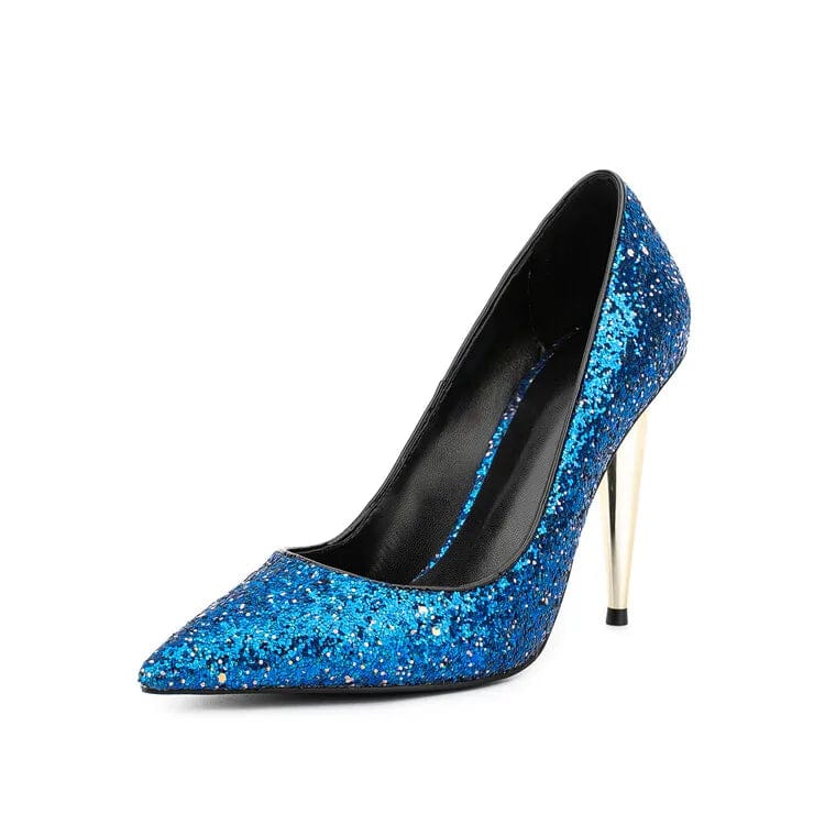 Newest Luxury Brand Ladies Stiletto Shoes Sexy High Heels Shoes Special Electroplating Imported Gretel Fashion Women Pumps