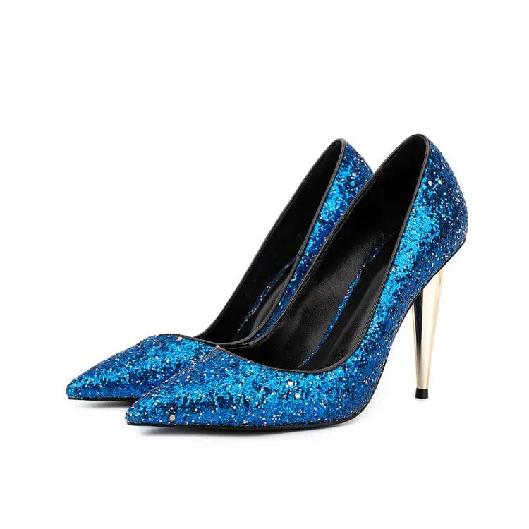 Newest Luxury Brand Ladies Stiletto Shoes Sexy High Heels Shoes Special Electroplating Imported Gretel Fashion Women Pumps